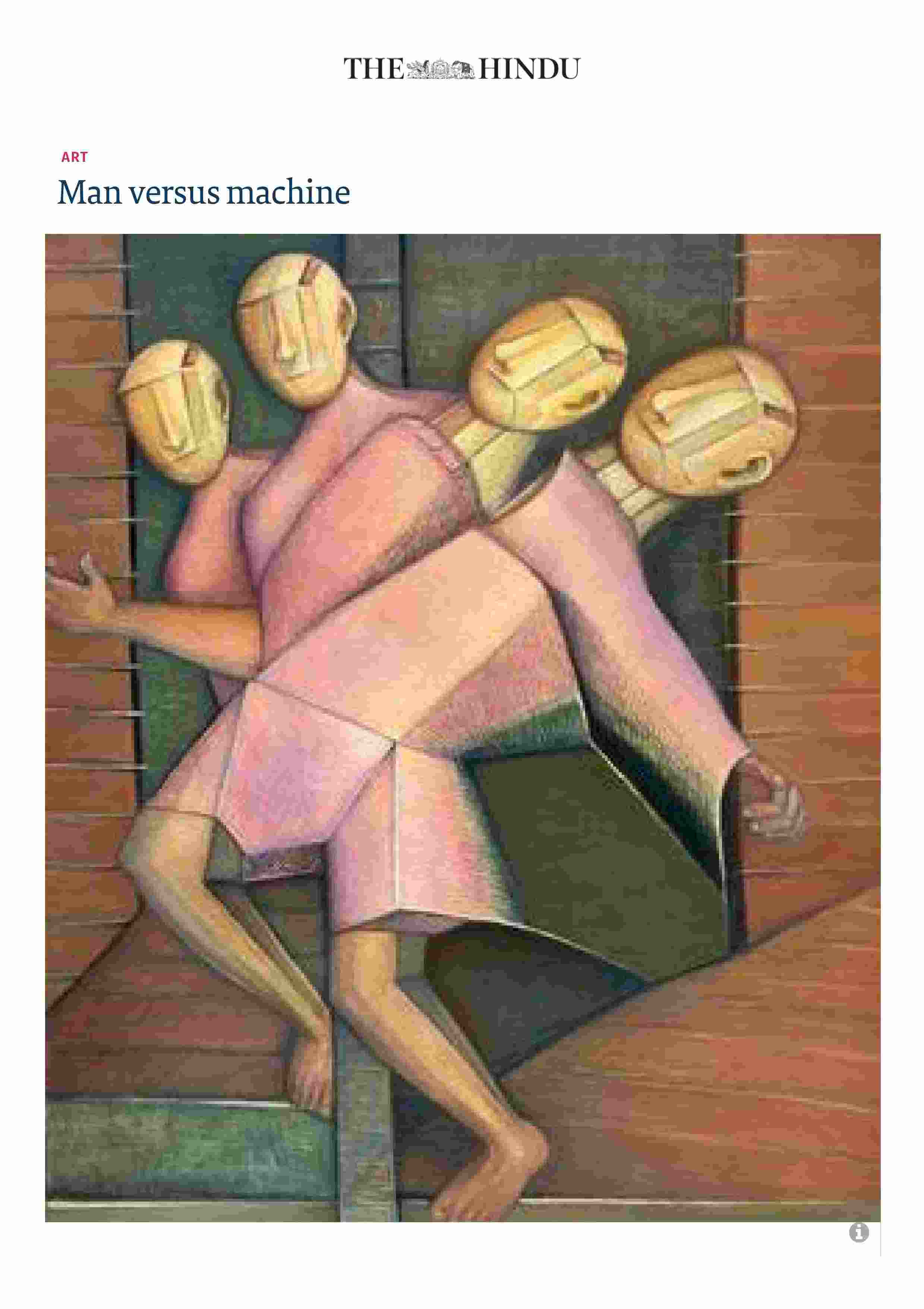 Man versus machine Niku Guleria the hindu